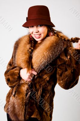 Woman in winter coat