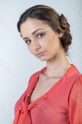 The girl in red dress
