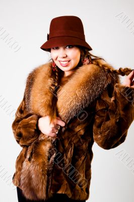 Woman in winter coat