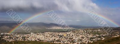 rainbow over Cana of Galilee