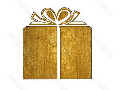 golden gift box symbol