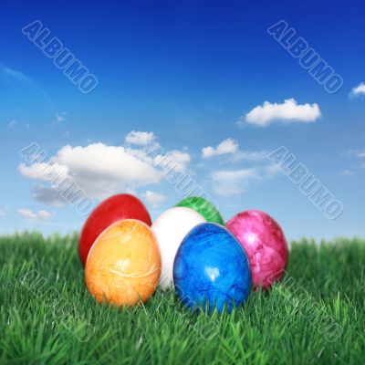 Colorful Easter egg mix