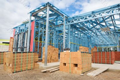 New home construction framing.