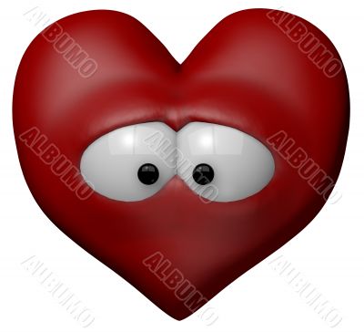 sad red heart