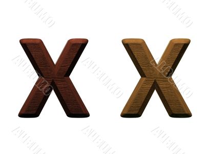 one letter of wooden alphabet.