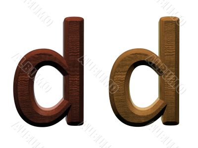 one letter of wooden alphabet.