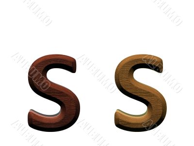 one letter of wooden alphabet.