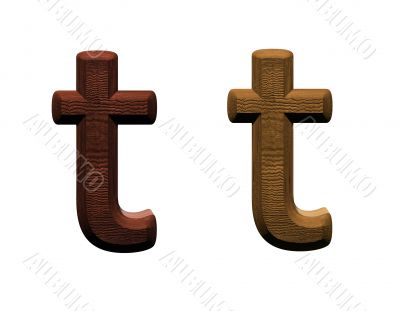 one letter of wooden alphabet.