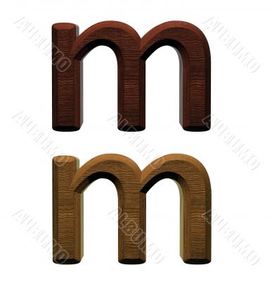 one letter of wooden alphabet.