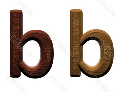 one letter of wooden alphabet.