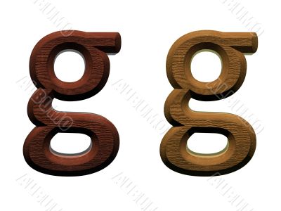 one letter of wooden alphabet.
