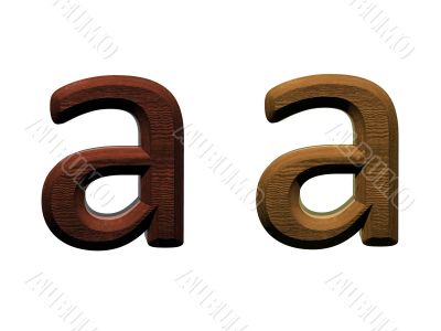 one letter of wooden alphabet.