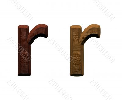 one letter of wooden alphabet.