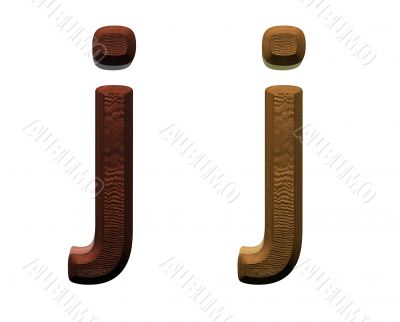 one letter of wooden alphabet.