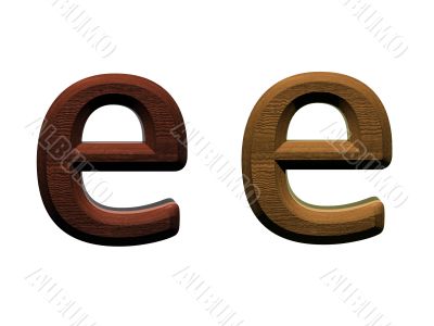 one letter of wooden alphabet.