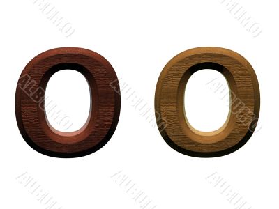 one letter of wooden alphabet.