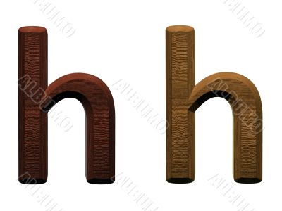 one letter of wooden alphabet.