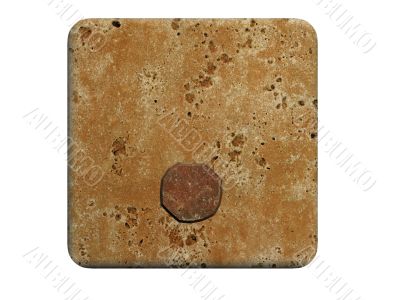3d stone point on a white isolated background. 