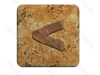 3d stone symbol on a white isolated background.  