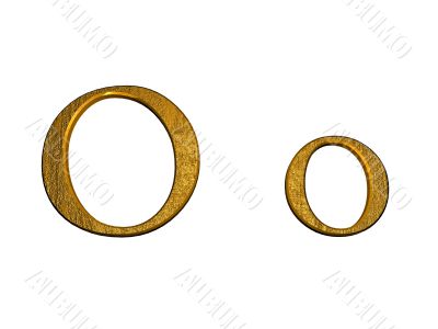 one letter of golden alphabet