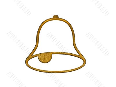 3d golden bell