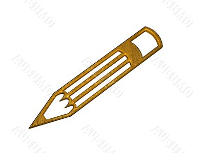 Golden pen symbol