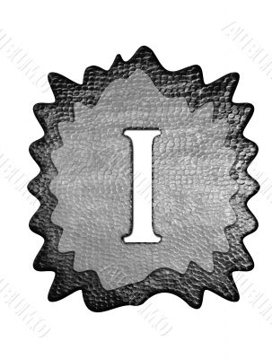 3d Letter a in metal, on a white isolated background. 