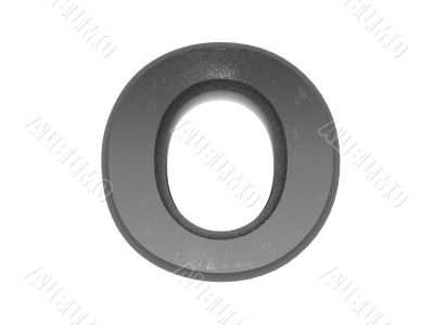 3d alphabet a in metal, on a white isolated background. 