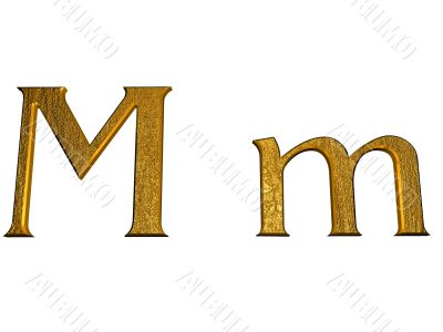 one letter of golden alphabet