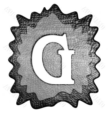 3d Letter a in metal, on a white isolated background. 
