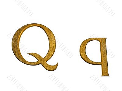 one letter of golden alphabet