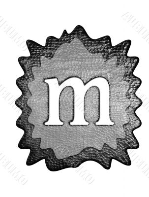 3d Letter a in metal, on a white isolated background.