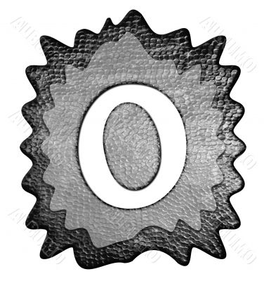 3d Letter a in metal, on a white isolated background.