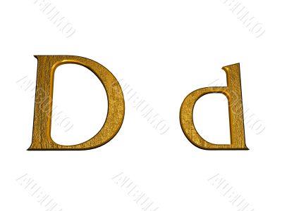 one letter of golden alphabet