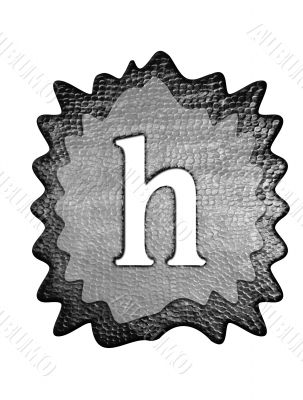 3d Letter a in metal, on a white isolated background.