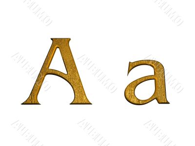one letter of golden alphabet