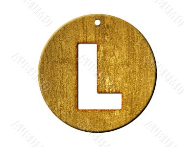 one letter of golden alphabet