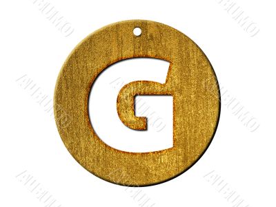 one letter of golden alphabet