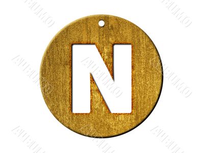 one letter of golden alphabet