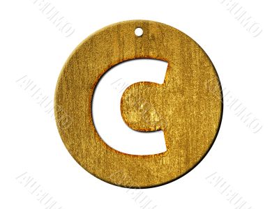 one letter of golden alphabet
