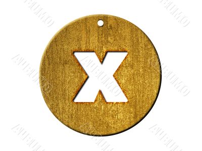 one letter of golden alphabet