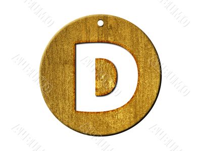 one letter of golden alphabet