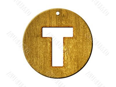 one letter of golden alphabet