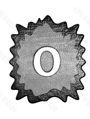 3d Letter a in metal, on a white isolated background.