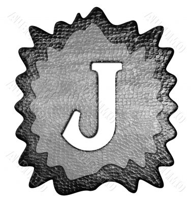 3d Letter a in metal, on a white isolated background.