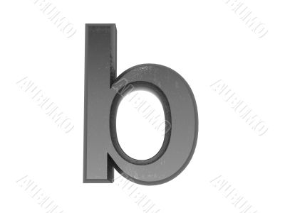 3d alphabet a in metal, on a white isolated background. 