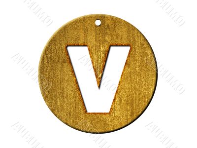 one letter of golden alphabet