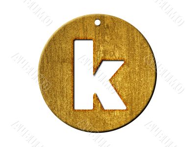 one letter of golden alphabet