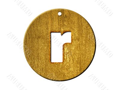 one letter of golden alphabet