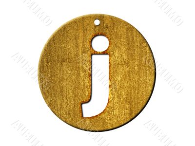 one letter of golden alphabet